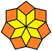 obrázok farebného kosoštvorcového kvetu